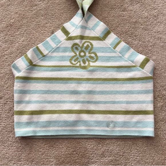 🪴 NWT L.A. Hearts Y2K Floral Stripe Crop Top Small - Picture 3 of 7